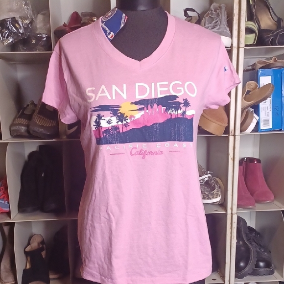 Champion Tops - Champion Pink San Diego Graphic Tee